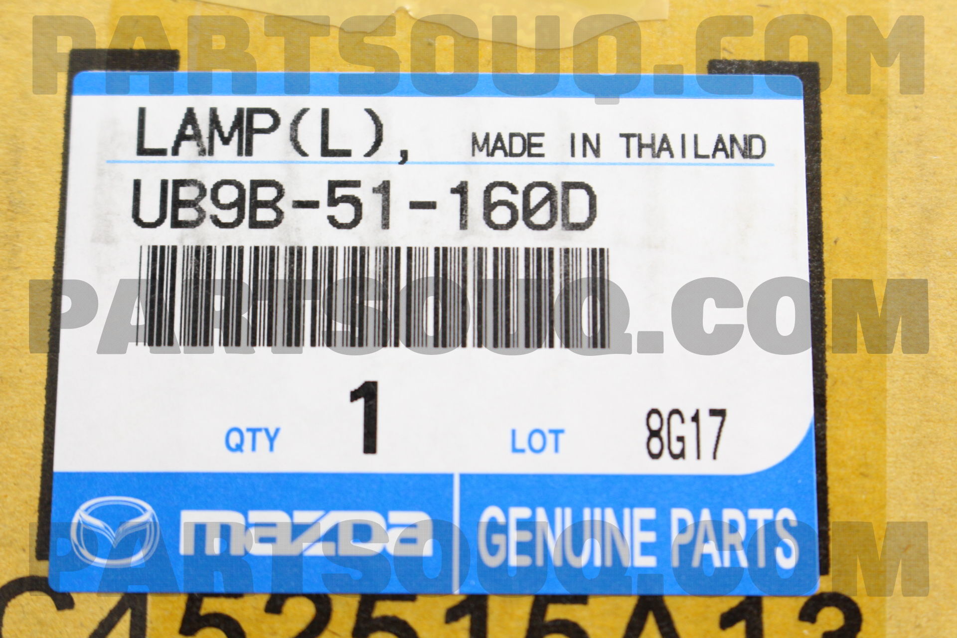 Đèn Hậu Trái Mazda BT-50 Mã phụ tùng UB9B51160D
