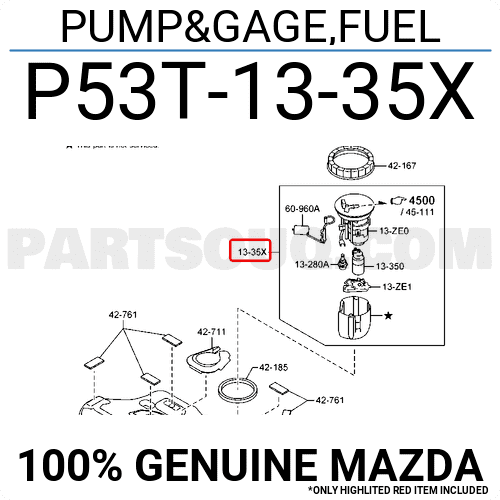Cụm Bơm Xăng Mazda Mazda 2 Mã phụ tùng P53T1335X