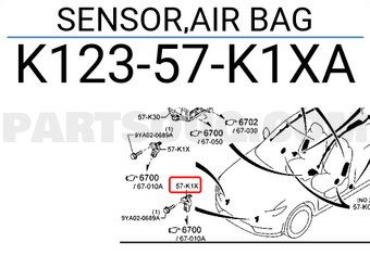 Cảm Biến Va Chạm Đầu Xe Mazda CX-5 Mã phụ tùng K12357K1XA