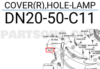 Ốp Đèn Gầm Phải Mazda Mazda 2 Mã phụ tùng DN2050c11