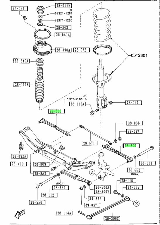 Cao Su Càng Sau Phải Mazda 323 Mã phụ tùng b45528600
