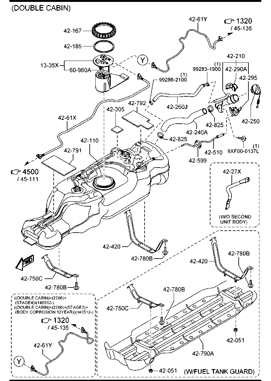 Nắp Bình Nhiên Liệu Mazda BT-50 Mã phụ tùng UC9V42250C