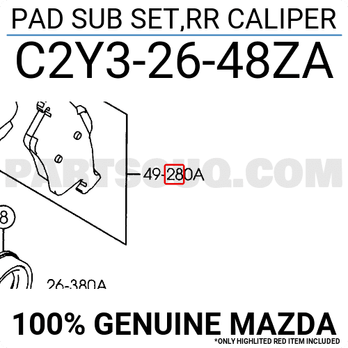 Má Phanh Đĩa Sau Mazda Mazda 3 Mã phụ tùng C2Y32648ZA