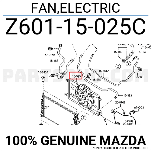Quạt Gió Động Cơ Mazda Mazda 3 Mã phụ tùng Z60115025C