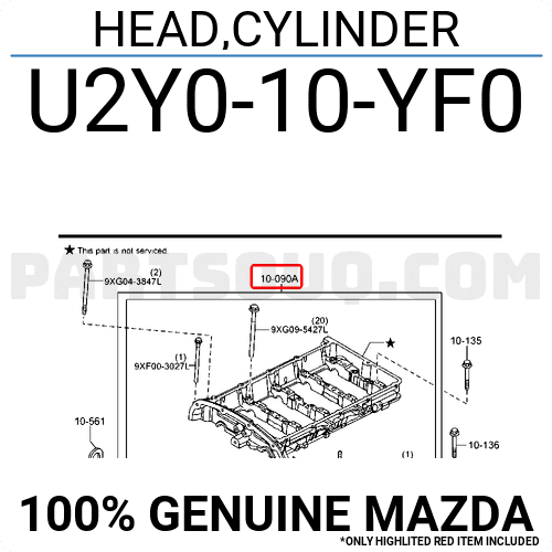 Mặt Máy 2.2 Mazda BT-50 Mã phụ tùng U2Y010YF0