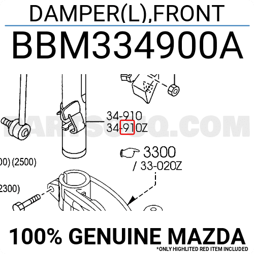 Giảm Xóc Trước Trái Mazda Mazda 3 OEM BBM334900C
