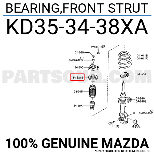 Bi Bát Bèo Giảm Xóc Trước Mazda CX-5 Mã phụ tùng KD353438XA