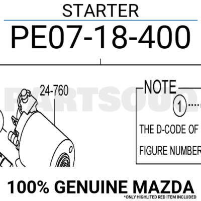 Máy Đề Khởi Động Mazda CX-5 Mã phụ tùng PE0718400