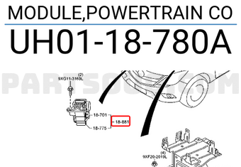 Hộp Điều Khiển Nến Sấy Mazda BT-50 Mã phụ tùng uh0118780a