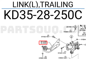 Càng Cong Sau Trái Mazda CX-5 Mã phụ tùng KD3528250C
