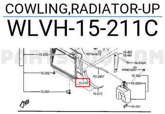 Lồng Quạt Gió Động Cơ Mazda BT-50 Mã phụ tùng WLVH15211C
