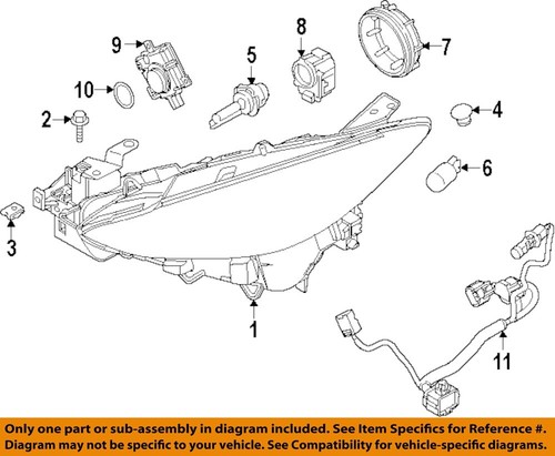 Bóng Đèn Pha D4s 35W Mazda Mazda 6 Mã phụ tùng 907039350