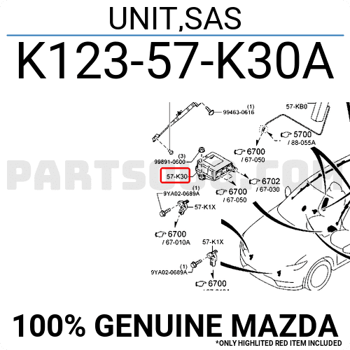 Hộp Điều Khiển Túi Khí Mazda CX-5 Mã phụ tùng K12357K30A