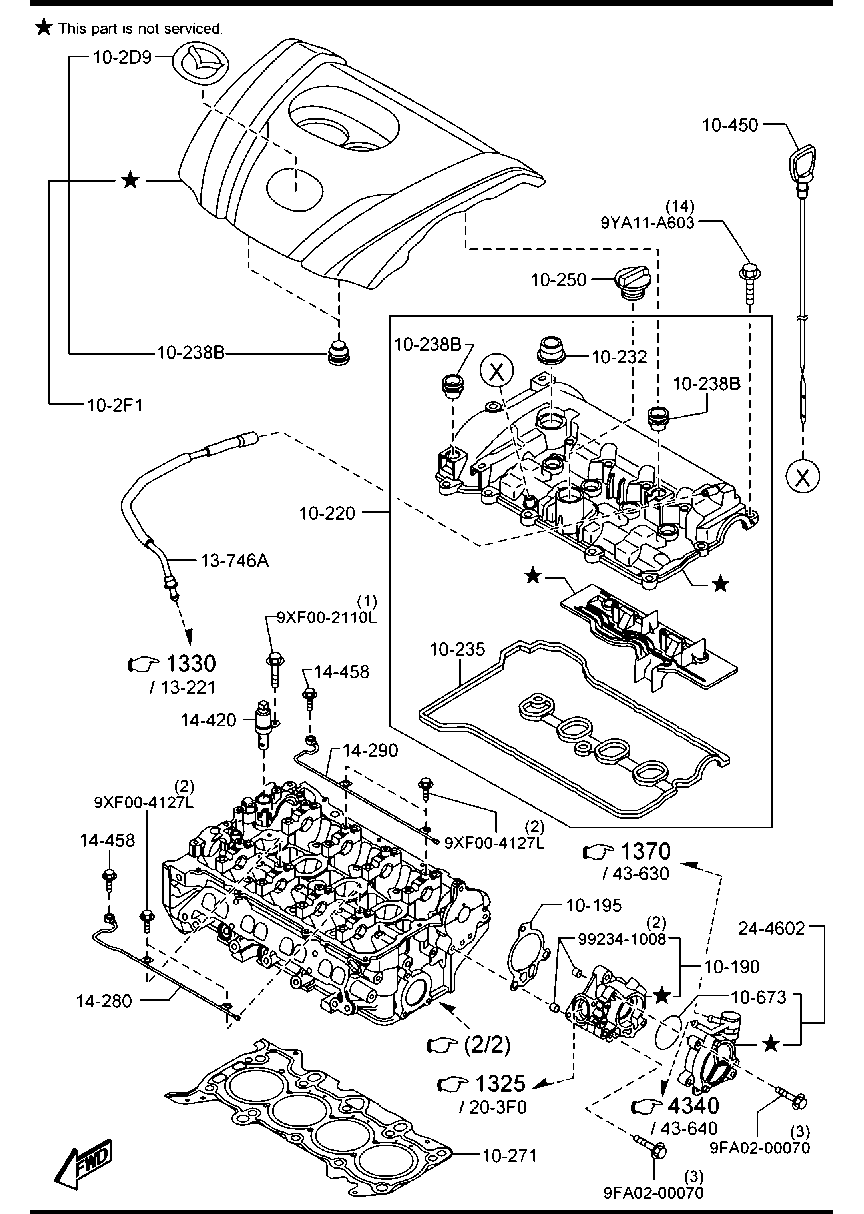 Mặt Máy 1.5 Mazda Mazda 3 Mã phụ tùng P50110100A