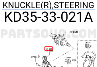 Ngõng May Ơ Trước Phải Mazda CX-5 Mã phụ tùng kd3533021a