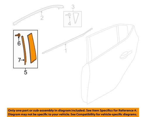 Nẹp Khung Cánh Cửa Ngoài Sau Phải Mazda Mazda 3 Mã phụ tùng BHS250M30A