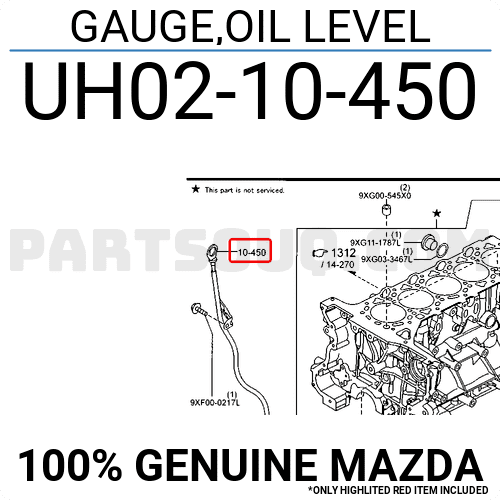 Thước Thăm Dầu Mazda BT-50 Mã phụ tùng UH0210450
