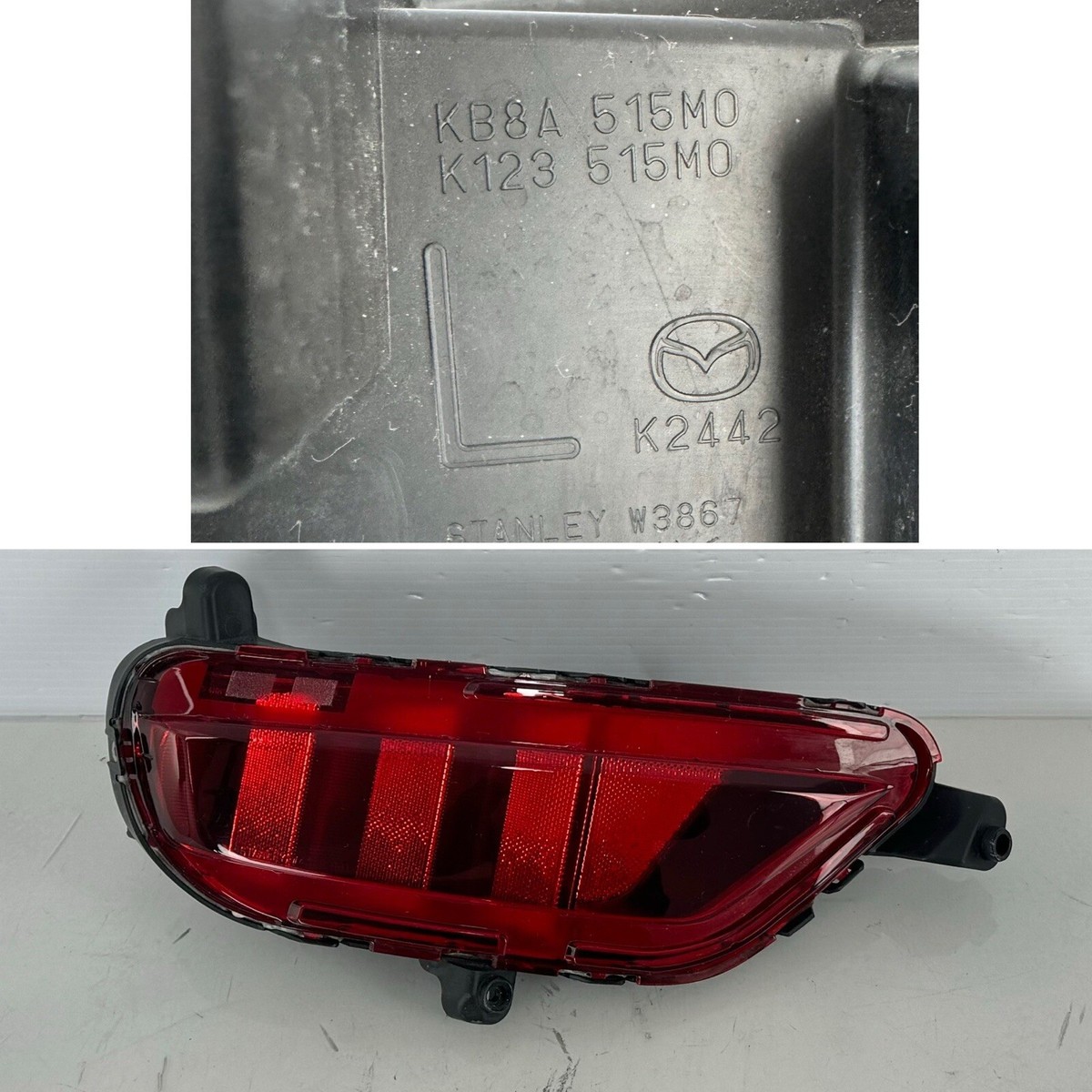 Đèn Phản Quang Cản Sau Trái Mazda CX-5 OEM kbb8a515m0c-OE