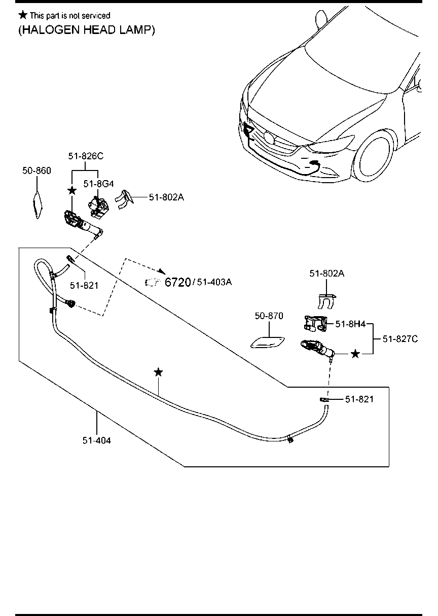 Vòi Phun Nước Rửa Đèn Pha Mazda Mazda 6 Mã phụ tùng GHR4518H4
