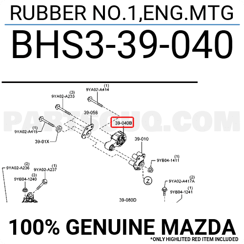 Chân Máy Số 8 Mazda Mazda 3 Mã phụ tùng BHS339040