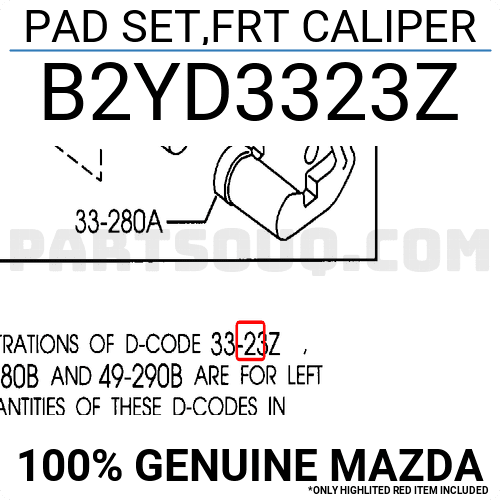 Má Phanh Trước Mazda 323 Mã phụ tùng b2yd3323z