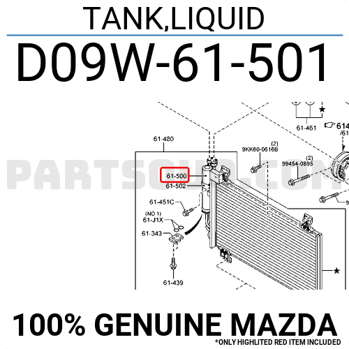 Phin Lọc Ga Mazda Mazda 2 Mã phụ tùng d09w61501