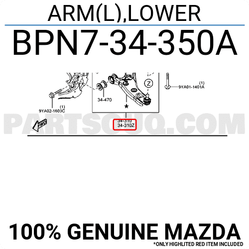 Càng A Trái Mazda Mazda 3 Mã phụ tùng BPN734350A