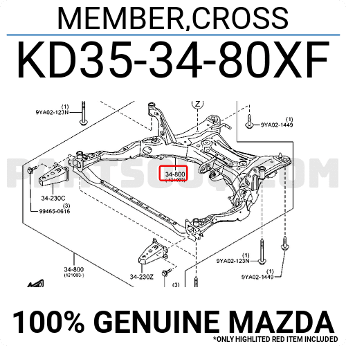 Giá Đỡ Động Cơ Mazda CX-5 Mã phụ tùng KD353480XF