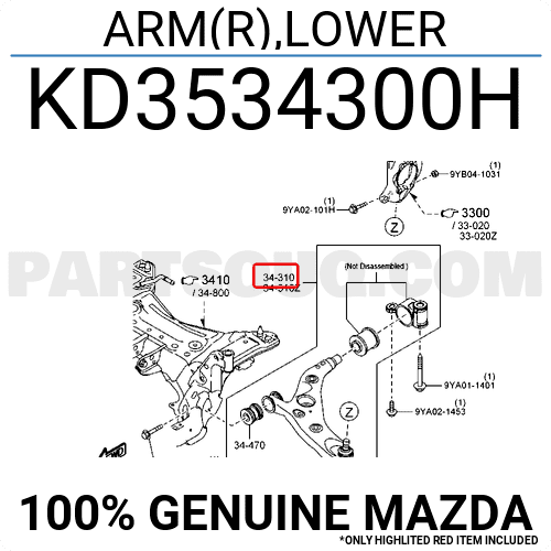 Càng A Trước - R Mazda Mazda 6 Mã phụ tùng KD3534300H