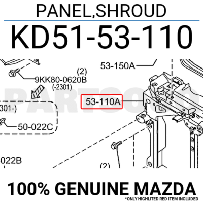 Khung Xương Đầu Xe Mazda CX-5 Mã phụ tùng KD5153110