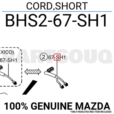 Dây Điện Cáp Túi Khí Mazda Mazda 3 Mã phụ tùng bhs267sh1