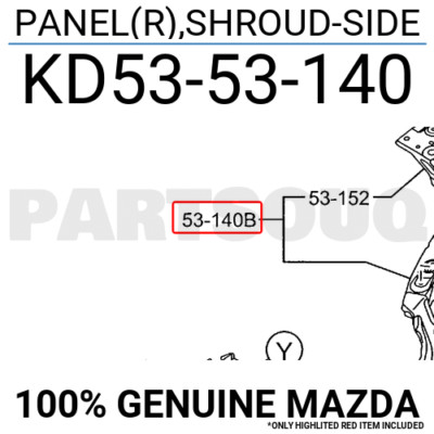 Nẹp Bắt Tai Xe Trái Mazda CX-5 Mã phụ tùng kd5353140