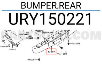 Cản Sau Có Mạ Innox Mazda BT-50 Mã phụ tùng udy150221a