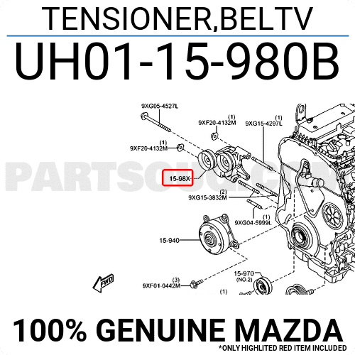Cụm Tăng Tổng Mazda BT-50 Mã phụ tùng uh0115980b
