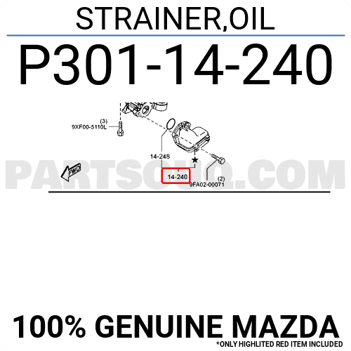 Lọc Nhớt Trong Đáy Các Te Động Cơ Mazda Mazda 3 Mã phụ tùng P30114240