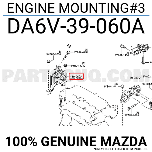 Chân Máy Thủy Lực Mazda Mazda 2 Mã phụ tùng DA6V39060A