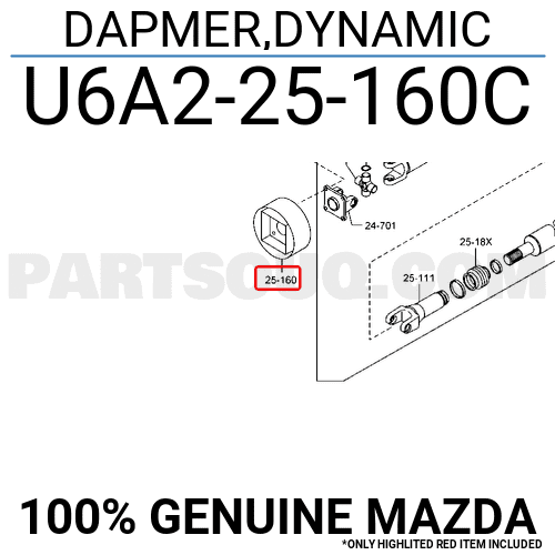 Giảm Chấn Các Đăng Mt 2.2 Mazda BT-50 Mã phụ tùng U6A525160C
