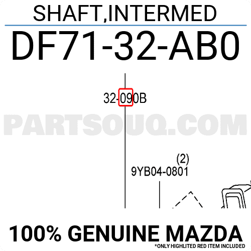 Khớp Các Đăng Lái Mazda Mazda 2 Mã phụ tùng DF7132AB0