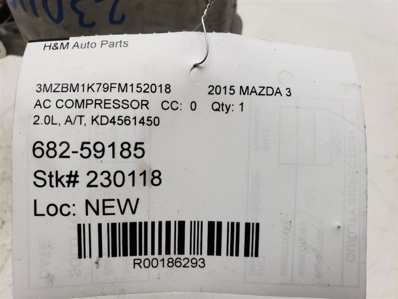 Lốc Điều Hòa Mazda Mazda 2 Mã phụ tùng KD4561450B