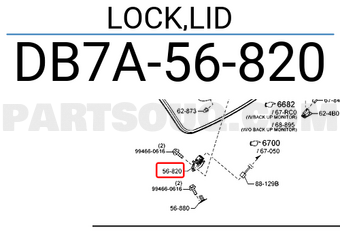 Ổ Khóa Ngậm Cốp Hậu Mazda Mazda 2 Mã phụ tùng DB7A56820A