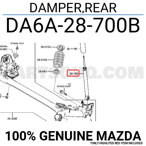 Giam Xóc Sau Mazda Mazda 2 Mã phụ tùng DA6A28700B