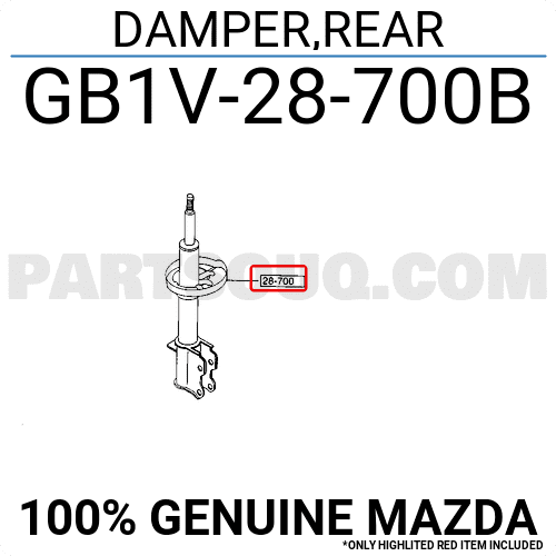 Giảm Xóc Sau Mazda 626 Mã phụ tùng GB1V28700B