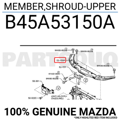 Xương Đỡ Khóa Ca Pô Mazda Mazda 3 Mã phụ tùng B45A53150A