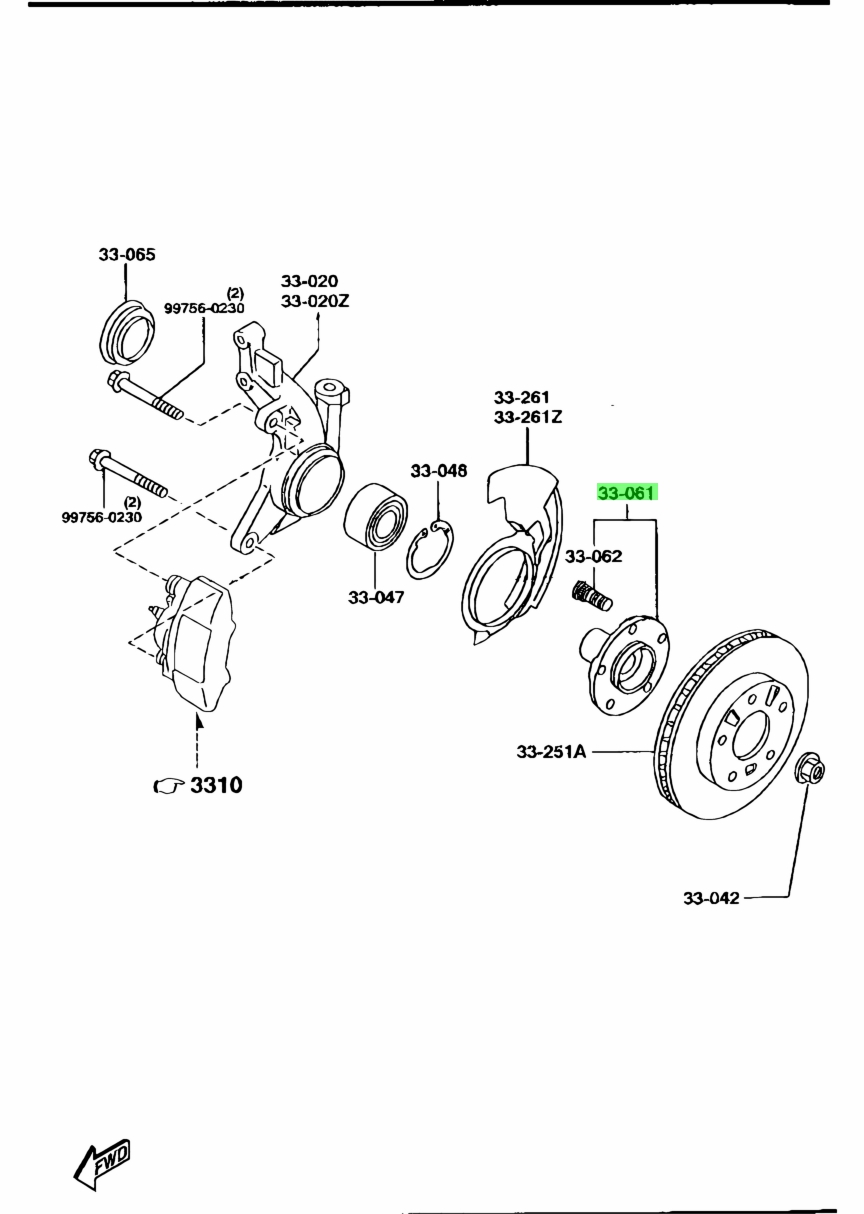Bi May Ơ Trước Mazda Premacy Mã phụ tùng C10033060