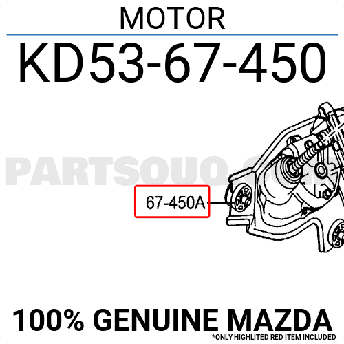 Mô Tơ Gạt Mưa Sau Mazda CX-5 Mã phụ tùng KD5367450
