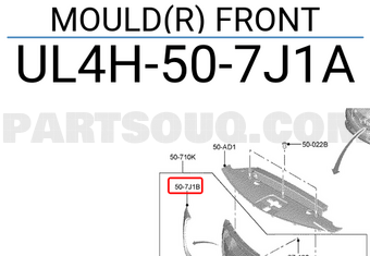 Nẹp Mạ Ca Lăng Trước Phải Mazda BT-50 Mã phụ tùng ul4h507j1a