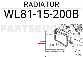 Két Nước Mt Mazda BT-50 Mã phụ tùng wlw115200
