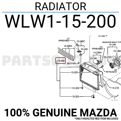 Két Nước Mt Mazda BT-50 Mã phụ tùng wlw115200