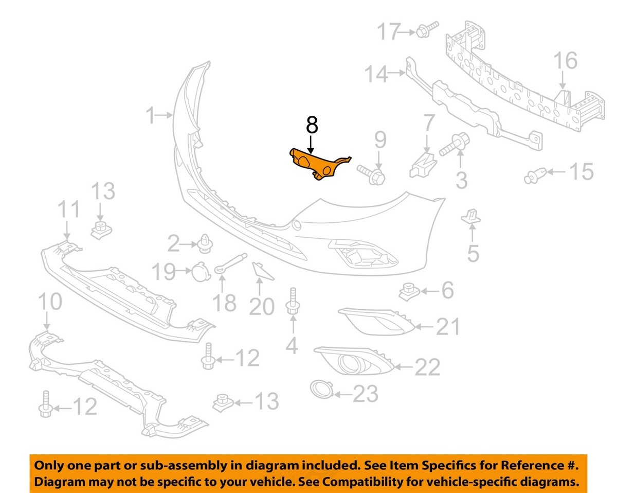 Nẹp Cài Cản Trước Trái Mazda Mazda 3 Mã phụ tùng BHN1500U1E