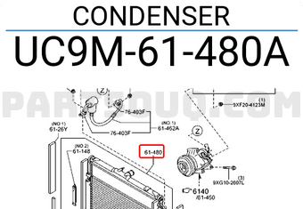 Giàn Nóng Mazda BT-50 Mã phụ tùng UC9M61480